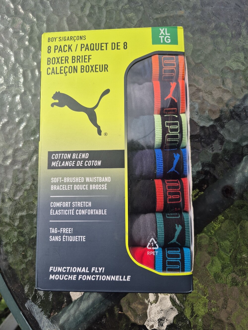 Puma Boys' 8-Pack Boxer Briefs with Multicolor Waistbands
